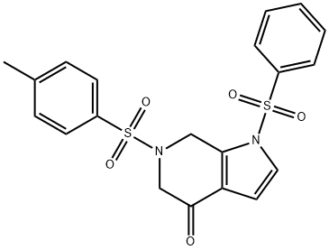 4H-Pyrrolo[2,3-c]pyridin-4-one, 1,5,6,7-tetrahydro-6-[(4-methylphenyl)sulfonyl]-1-(phenylsulfonyl)- Structure