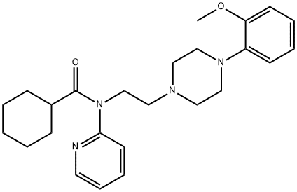 CYCLOHEXANECARBOXAMIDE, N-[2-[4-(2-METHOXYPHENYL)-1-PIPERAZINYL]ETHYL]-N-2-PYRIDINYL-, HYDROCHLORIDE (1:3) 구조식 이미지