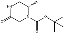 1-Piperazinecarboxylic acid, 2-methyl-5-oxo-, 1,1-dimethylethyl ester, (2S)- 구조식 이미지
