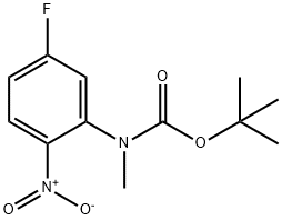 Carbamic acid, N-(5-fluoro-2-nitrophenyl)-N-methyl-, 1,1-dimethylethyl ester Structure