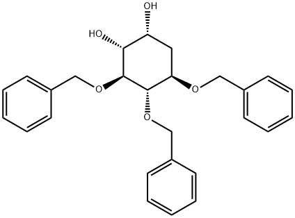 L-chiro-Inositol, 1-deoxy-2,3,4-tris-O-(phenylmethyl)- Structure