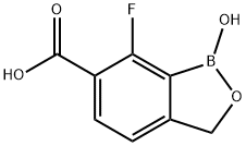 2,1-Benzoxaborole-6-carboxylic acid, 7-fluoro-1,3-dihydro-1-hydroxy- Structure