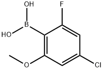 (4-Chloro-2-fluoro-6-methoxyphenyl)boronic acid 구조식 이미지