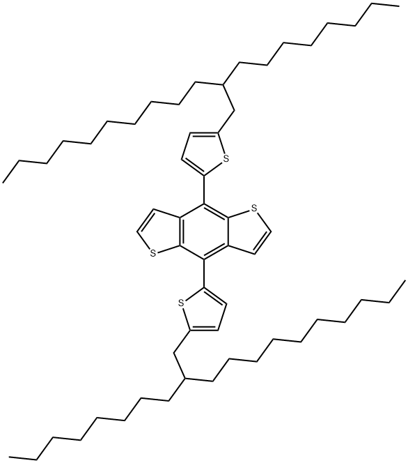 Benzo[1,2-b:4,5-b']dithiophene, 4,8-bis[5-(2-octyldodecyl)-2-thienyl]- 구조식 이미지