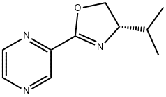 Pyrazine, 2-[(4S)-4,5-dihydro-4-(1-methylethyl)-2-oxazolyl]- Structure