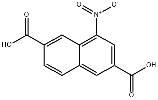 2,6-Naphthalenedicarboxylic acid, 4-nitro- Structure