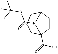 3-Oxa-8-azabicyclo[3.2.1]octane-1,8-dicarboxylic acid, 8-(1,1-dimethylethyl) ester Structure