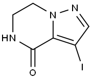 Pyrazolo[1,5-a]pyrazin-4(5H)-one, 6,7-dihydro-3-iodo- Structure