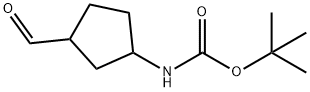 Carbamic acid, N-(3-formylcyclopentyl)-, 1,1-dimethylethyl ester Structure