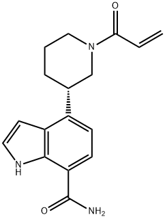 1H-Indole-7-carboxamide, 4-[(3S)-1-(1-oxo-2-propen-1-yl)-3-piperidinyl]- 구조식 이미지