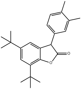 Antioxidant HP136,2(3H)-Benzofuranone,5,7-bis(1,1-dimethylethyl)-3-(3,4-dimethylphenyl) Structure