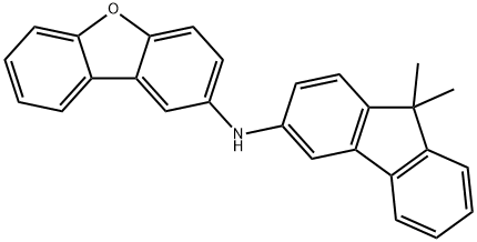 2-Dibenzofuranamine, N-(9,9-dimethyl-9H-fluoren-3-yl)- Structure