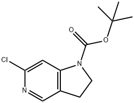 1H-Pyrrolo[3,2-c]pyridine-1-carboxylic acid, 6-chloro-2,3-dihydro-, 1,1-dimethylethyl ester 구조식 이미지