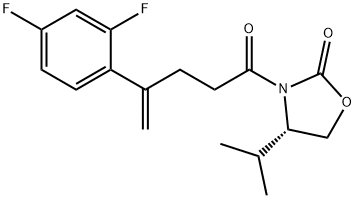2-Oxazolidinone, 3-[4-(2,4-difluorophenyl)-1-oxo-4-pentenyl]-4-(1-methylethyl)-, (S)- (9CI) 구조식 이미지