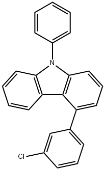 9H-Carbazole, 4-(3-chlorophenyl)-9-phenyl- Structure