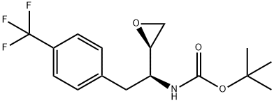 2(R)-[1(R)-(Boc-Amino)-2-(p-trifluoromethylphenyl)-ethyl]-oxirane Structure