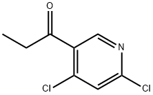 1-Propanone, 1-(4,6-dichloro-3-pyridinyl)- 구조식 이미지