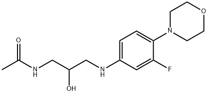 N-[3-[[3-Fluoro-4-(4-morpholinyl)phenyl]amino]-2-hydroxypropyl]acetamide Structure