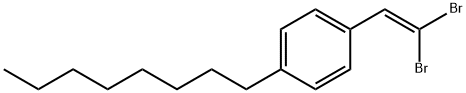 Benzene, 1-(2,2-dibromoethenyl)-4-octyl- Structure