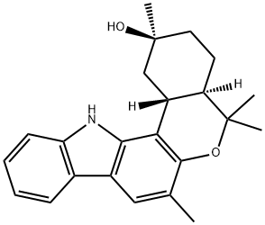 [2]Benzopyrano[4,3-a]carbazol-2-ol,1,2,3,4,4a,5,13,13c-octahydro-2,5,5,7-tetramethyl-, (2R,4aS,13cS)-rel-(-)-(9CI) 구조식 이미지