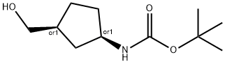 CarbaMic acid, N-[(1R,3S)-3-(hydroxyMethyl)cyclopentyl]-, 1,1-diMethylethyl ester, rel- 구조식 이미지