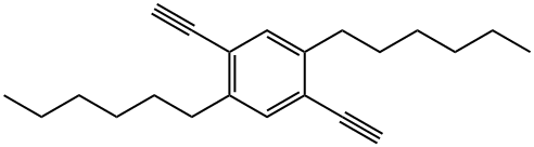 Benzene, 1,4-diethynyl-2,5-dihexyl- Structure