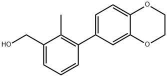 (3-(2,3-dihydrobenzo[b][1,4]dioxin-6-yl)-2-methylphenyl)methanol(WXC05522) Structure