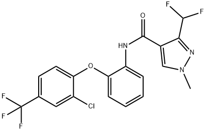 1H-Pyrazole-4-carboxamide, N-[2-[2-chloro-4-(trifluoromethyl)phenoxy]phenyl]-3-(difluoromethyl)-1-methyl- Structure