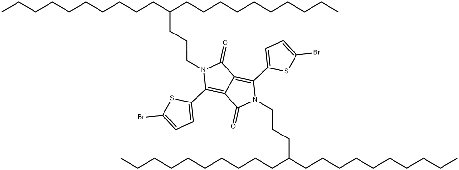 Pyrrolo[3,4-c]pyrrole-1,4-dione, 3,6-bis(5-bromo-2-thienyl)-2,5-bis(4-decyltetradecyl)-2,5-dihydro- Structure