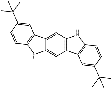 Indolo[3,2-b]carbazole, 2,8-bis(1,1-dimethylethyl)-5,11-dihydro- Structure