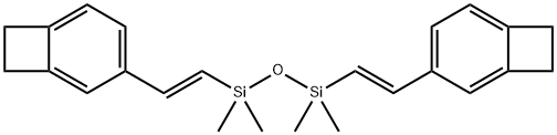 Disiloxane, 1,3-bis(2-bicyclo[4.2.0]octa-1,3,5-trien-3-ylethenyl)-1,1,3,3-tetramethyl-, (E,E)- (9CI) 구조식 이미지