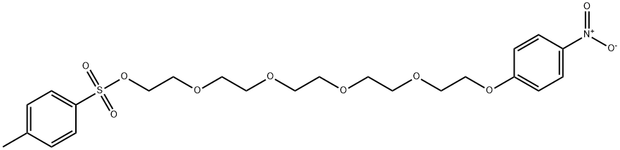 3,6,9,12-Tetraoxatetradecan-1-ol, 14-(4-nitrophenoxy)-, 1-(4-methylbenzenesulfonate) Structure