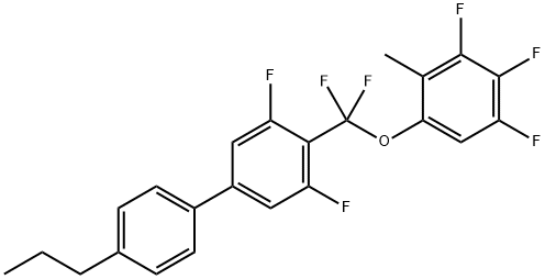 1,1'-Biphenyl, 4-[difluoro(3,4,5-trifluoro-2-methylphenoxy)methyl]-3,5-difluoro-4'-propyl- Structure