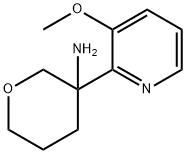 2H-Pyran-3-amine, tetrahydro-3-(3-methoxy-2-pyridinyl)- Structure