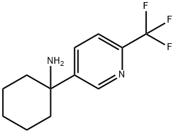 Cyclohexanamine, 1-[6-(trifluoromethyl)-3-pyridinyl]- Structure