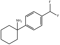 Cyclohexanamine, 1-[4-(difluoromethyl)phenyl]- Structure