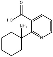 3-Pyridinecarboxylic acid, 2-(1-aminocyclohexyl)- Structure
