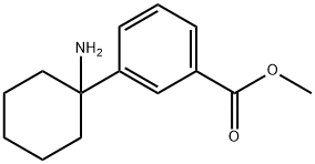 Benzoic acid, 3-(1-aminocyclohexyl)-, methyl ester Structure