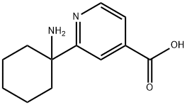 4-Pyridinecarboxylic acid, 2-(1-aminocyclohexyl)- Structure