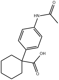 Cyclohexanecarboxylic acid, 1-[4-(acetylamino)phenyl]- Structure