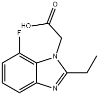 2-2-Ethyl-7-fluoro-1H-benzo[d]imidazol-1-ylacetic acid 구조식 이미지