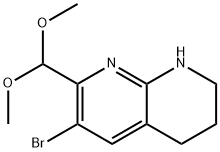 6-bromo-7-(dimethoxymethyl)-1,2,3,4-tetrahydro-1,8-naphthyridine 구조식 이미지