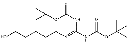 N,N'-Bis(Boc)-N''-(5-hydroxypentyl)guanidine Structure