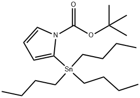 1H-Pyrrole-1-carboxylic acid, 2-(tributylstannyl)-, 1,1-dimethylethyl ester Structure