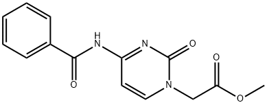 1(2H)-Pyrimidineacetic acid, 4-(benzoylamino)-2-oxo-, methyl ester Structure