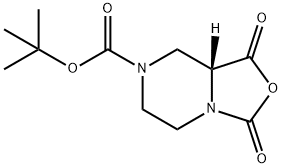 3H-Oxazolo[3,4-a]pyrazine-7(1H)-carboxylic acid, tetrahydro-1,3-dioxo-, 1,1-dimethylethyl ester, (8aR)- Structure