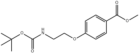 Benzoic acid, 4-[2-[[(1,1-dimethylethoxy)carbonyl]amino]ethoxy]-, methyl ester Structure