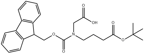 N-(((9H-fluoren-9-yl)methoxy)carbonyl)-N-(4-(tert-butoxy)-4-oxobutyl)glycine Structure