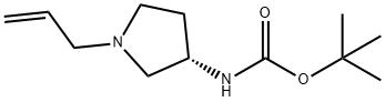 Carbamic acid, [1-(2-propenyl)-3-pyrrolidinyl]-, 1,1-dimethylethyl ester, (S)- (9CI) 구조식 이미지