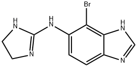 1H-Benzimidazol-6-amine, 7-bromo-N-(4,5-dihydro-1H-imidazol-2-yl)- Structure